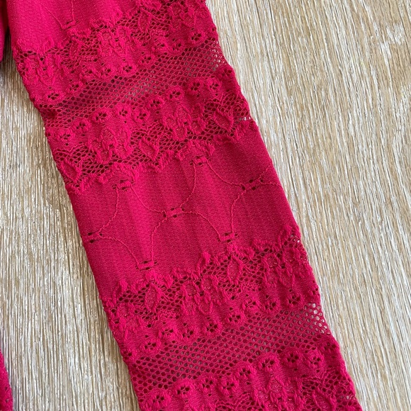 BCBGMaxAzria Tanya Lace Dress - Red | Size S - Picture 4 of 6